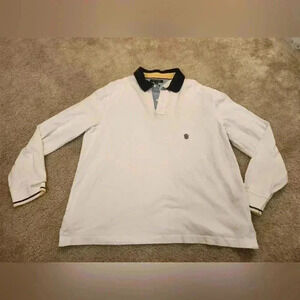 Tommy Hilfiger Heritage Oxford Polo Mens Size XL White Cotton Shirt Long Sleeve